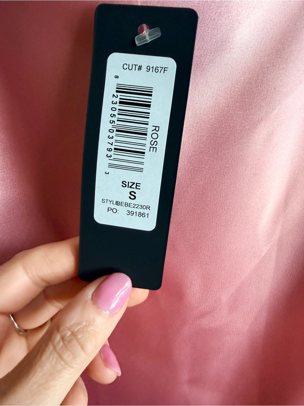 bebe Pink Satin Cold-Shoulder Slip Midi Dress - Picture 4 of 6